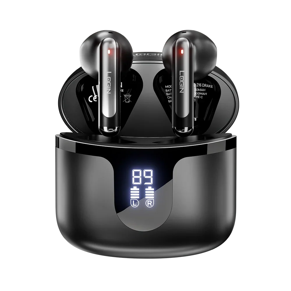 Login L-216 Drake ANC wireless earbuds with digital display, among the best earbuds in Pakistan