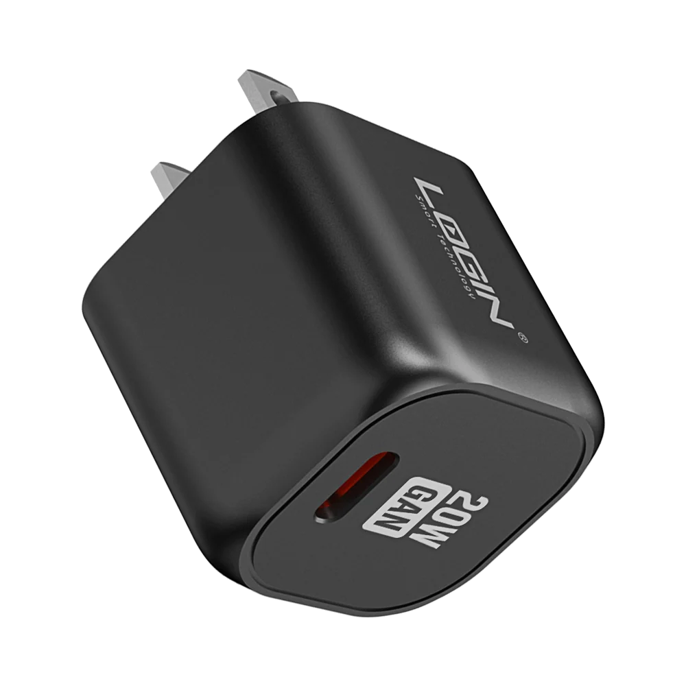 Login L-412 Edge 20W GaN Fast Charger, Single USB-C Port