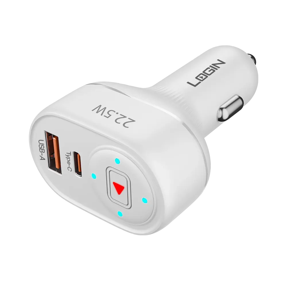 Login L-600 22.5W Dual Port Car Charger