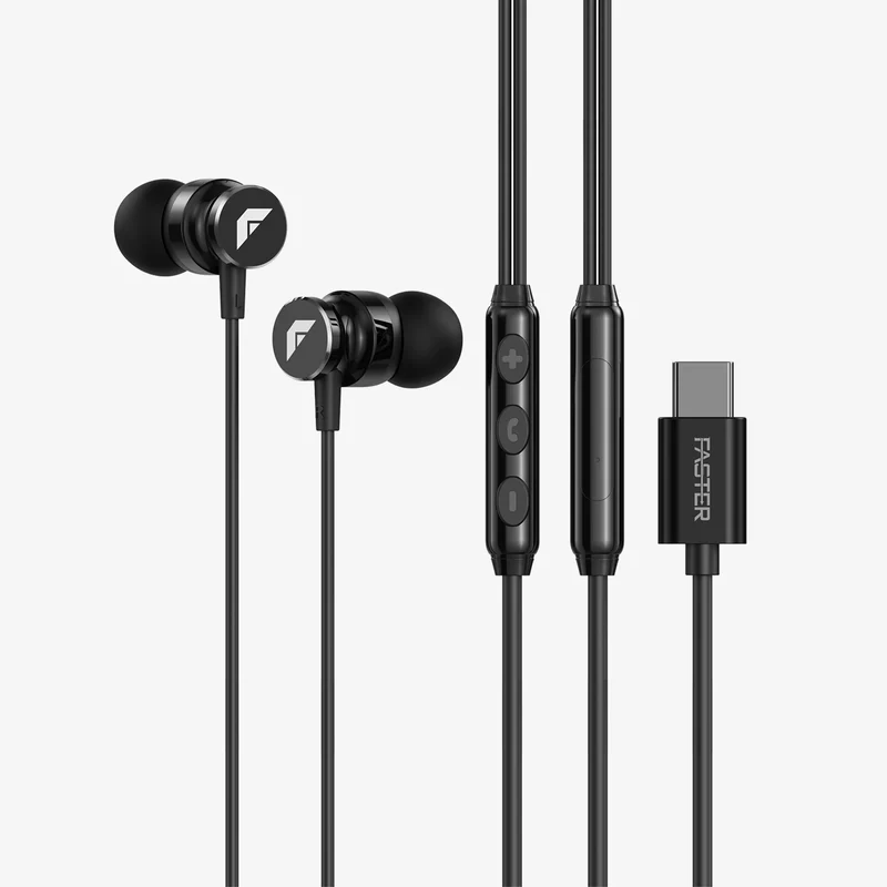 Faster SH-2C Type-C Wired Earphones with Mic