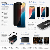 iPhone Privacy Screen Protector, Anti-Spy 9H Tempered Glass (iPhone X to 18 Pro Max)