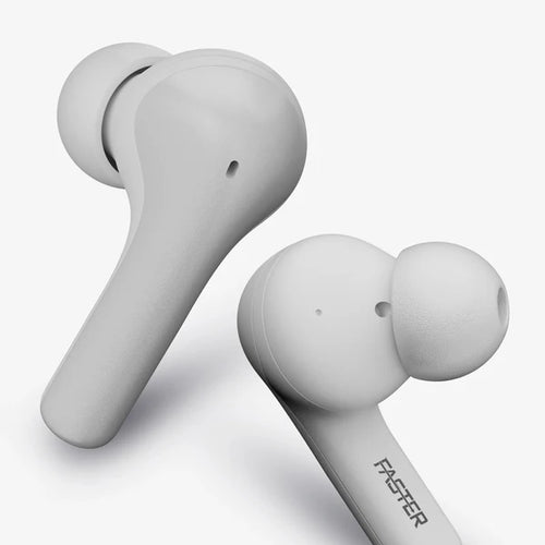 Faster Fusion X true wireless earbuds, matte grey