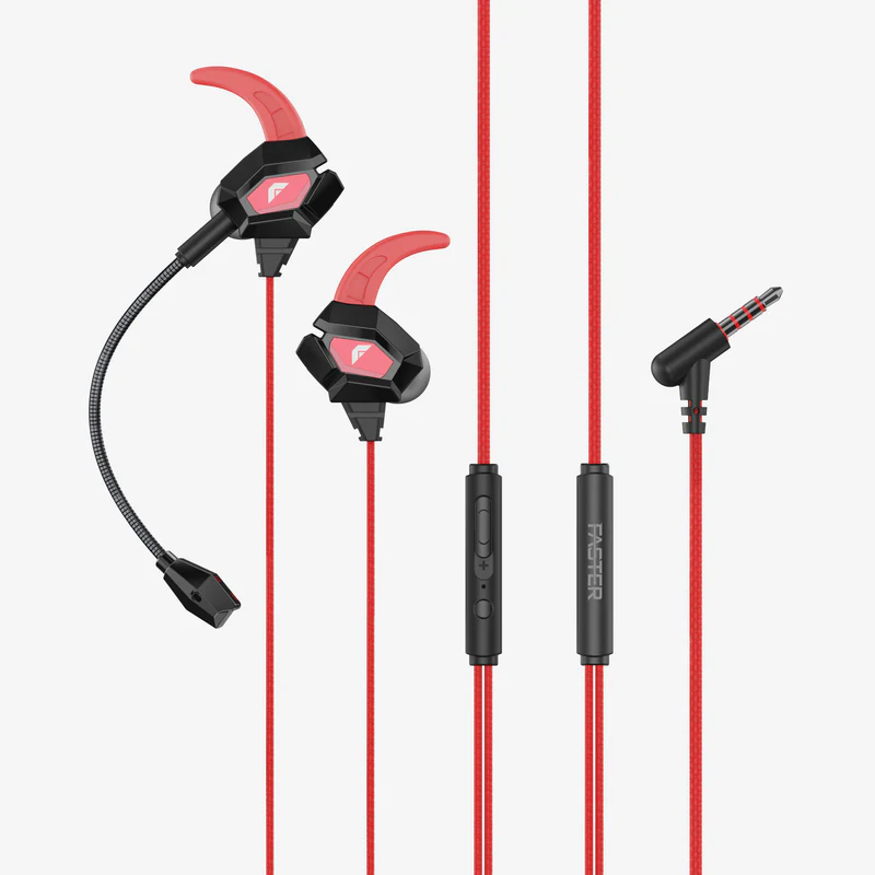 Faster GH-1A Gaming In-Ear Headset with Detachable Mic