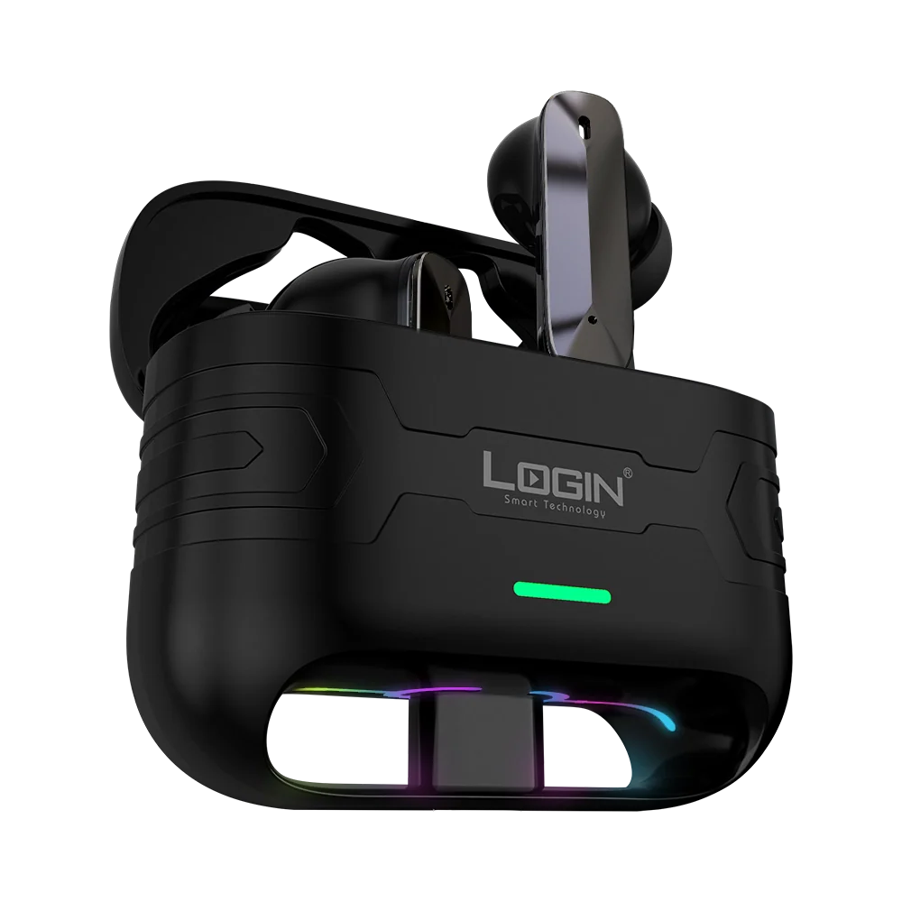Login L-220 low latency gaming earbuds with RGB tactical case