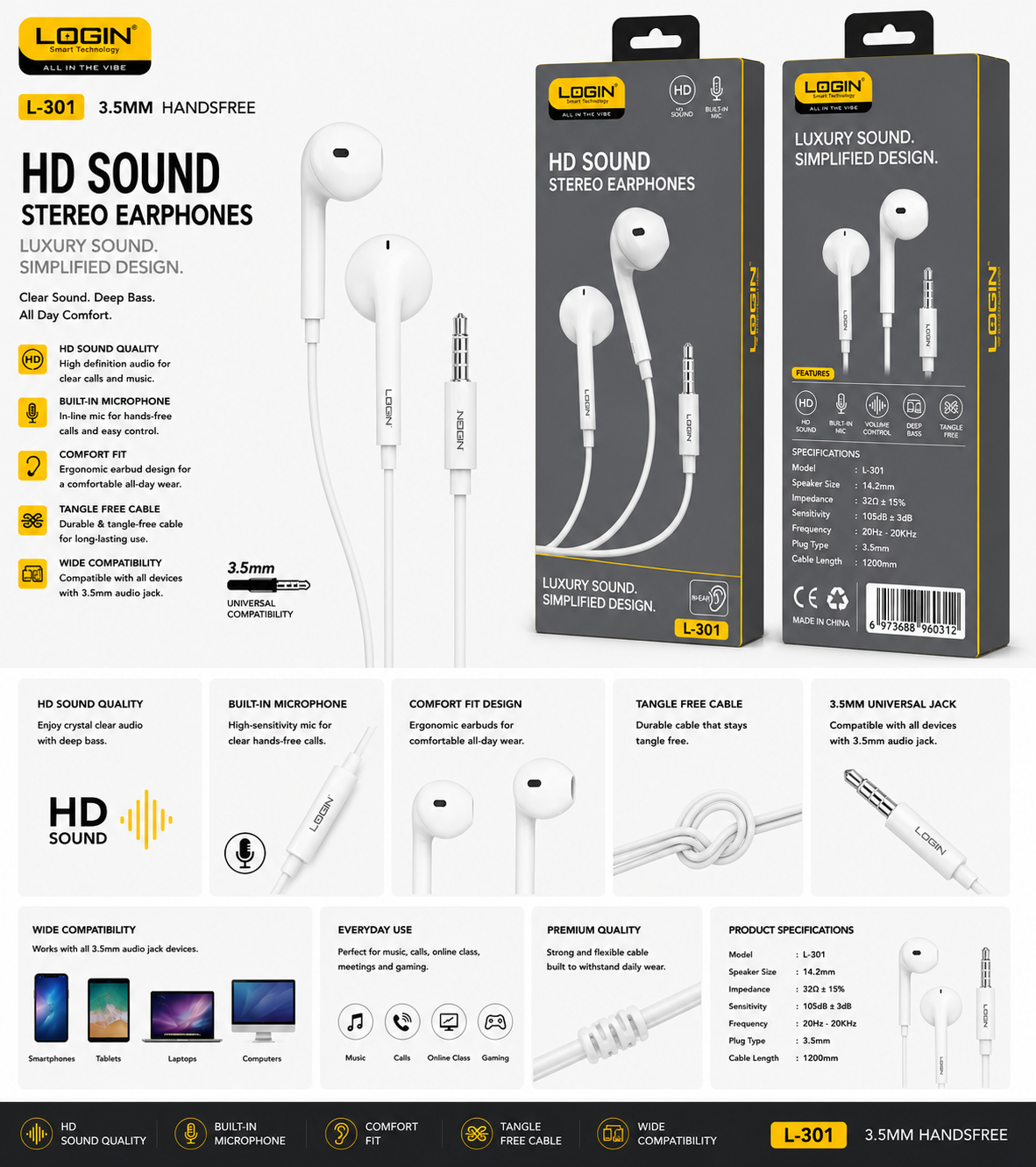 Login Cleon L-301 Wired Earphones