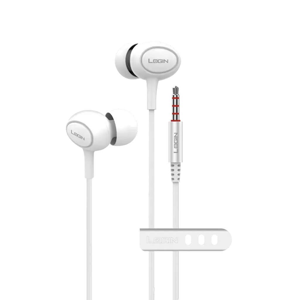 Login L-310 Music wired earphones with mic, 3.5mm, black