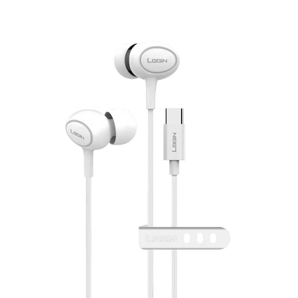 Login L-310 Music Type-C wired earphones with mic, black