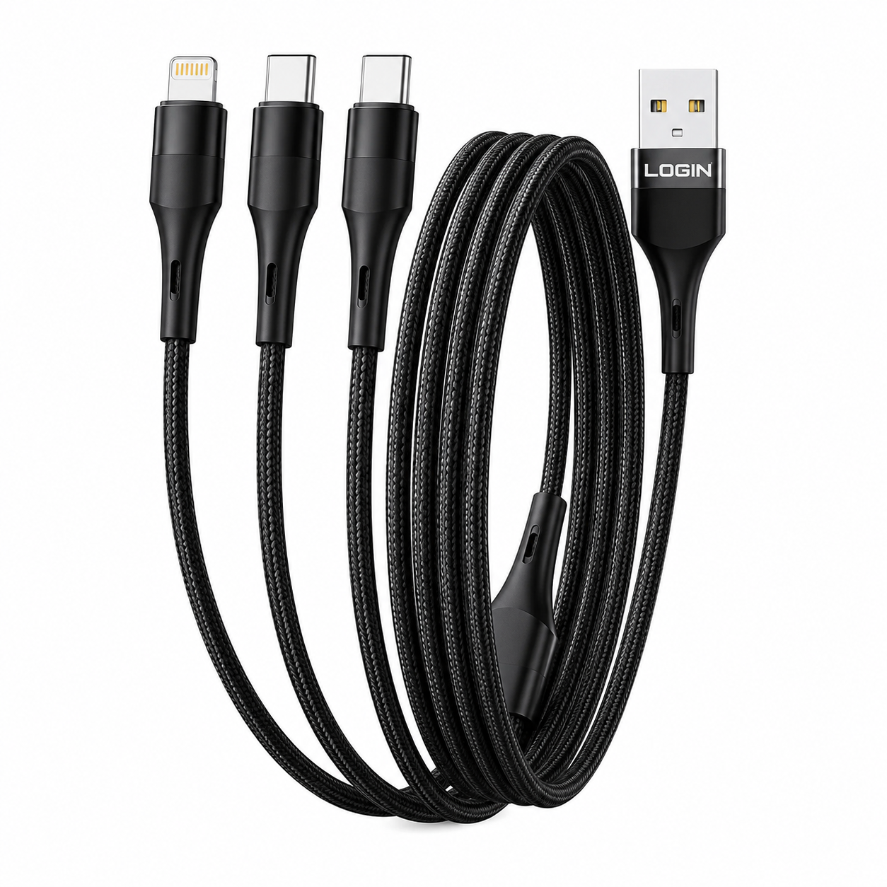 Login L-909 One Cable Triple Power 3 in 1 Charging Cable