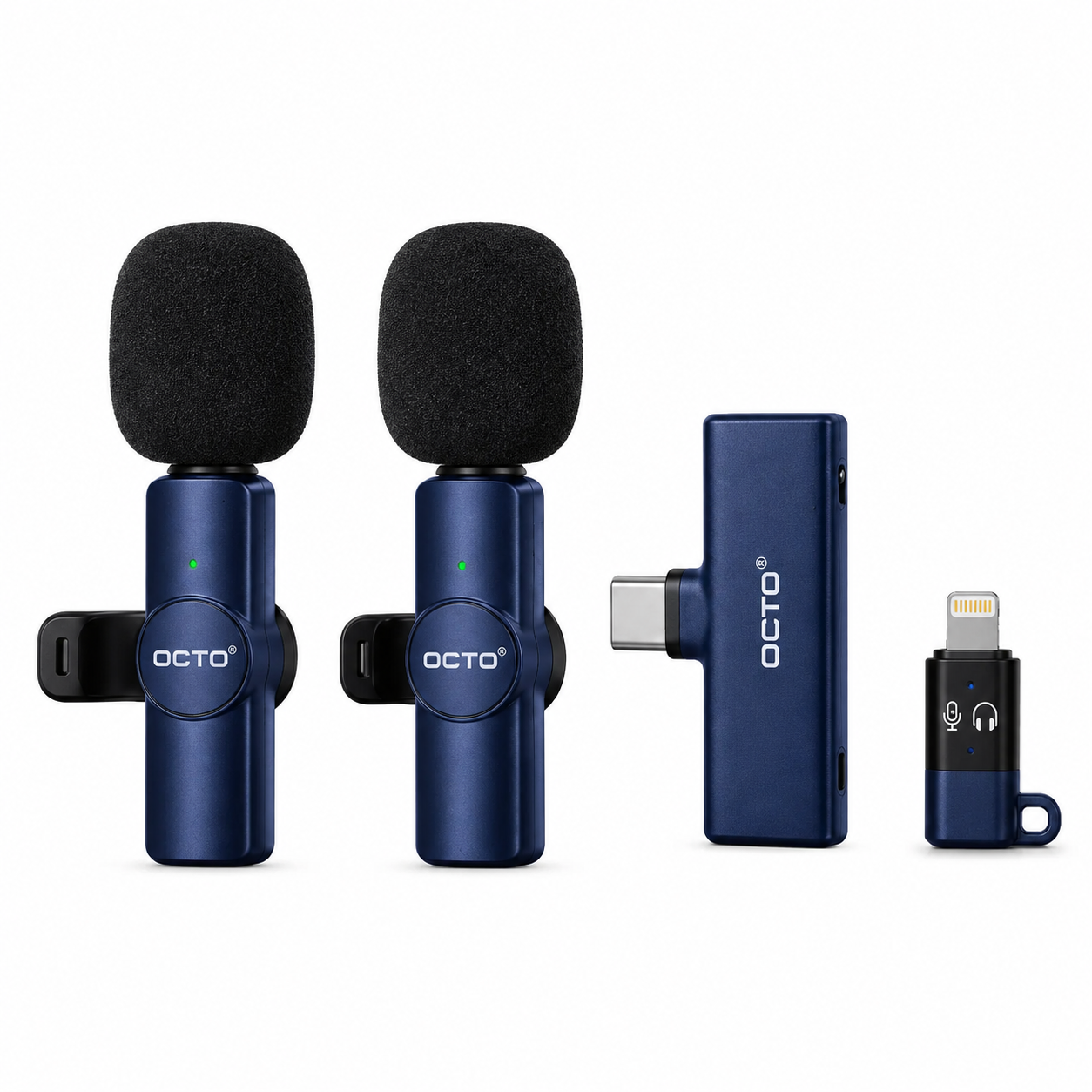 OCTO OC-WM002 Pro Series Duo Wireless Microphone  ANC
