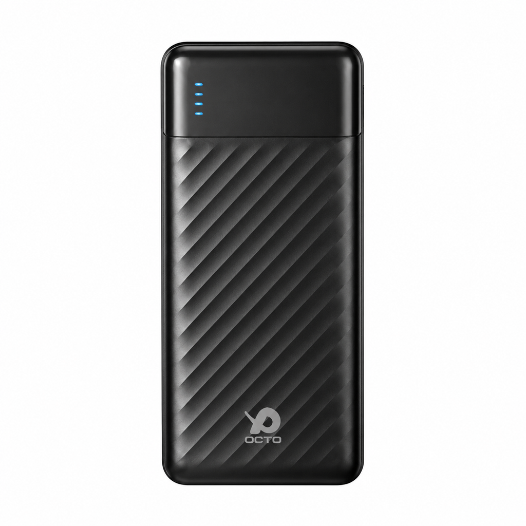 OCTO Nova OC-PB010 10000mAh 22.5W power bank, textured black
