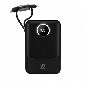 OCTO Ion OC-PB006 20000mAh 22.5W PD Power Bank with Built-in Cables