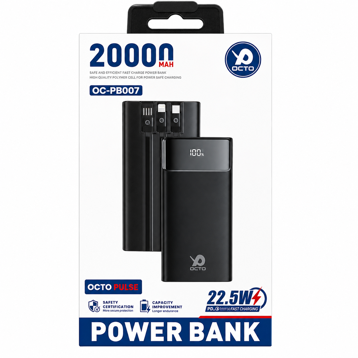 OCTO OC-PB007 Pulse 20,000mAh Power Bank