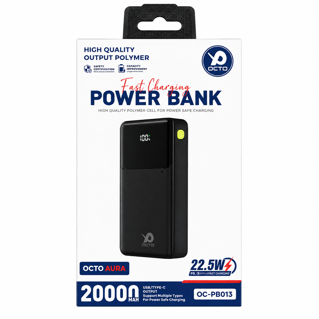 OCTO Aura OC-PB013 Powerbank, 20000mAh