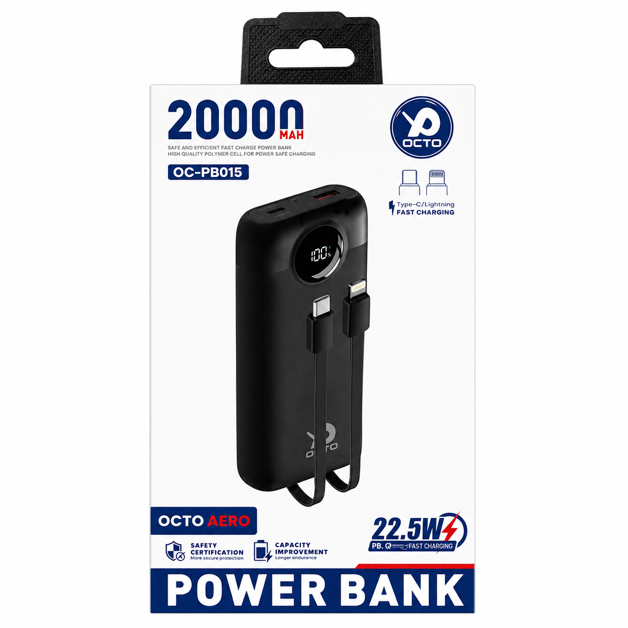 OCTO Aero OC-PB015 Powerbank, 20000mAh