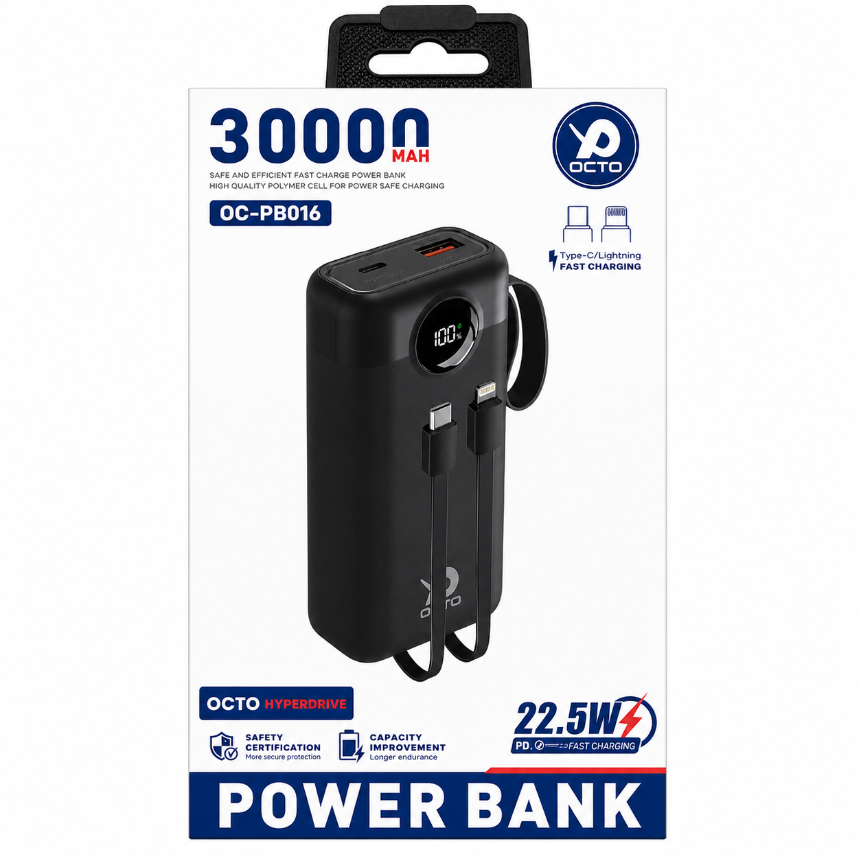 OCTO OC-PB016 HyperDrive 30,000mAh Power Bank