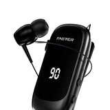 Faster R12 Clip-On Retractable Mono Bluetooth Earphone